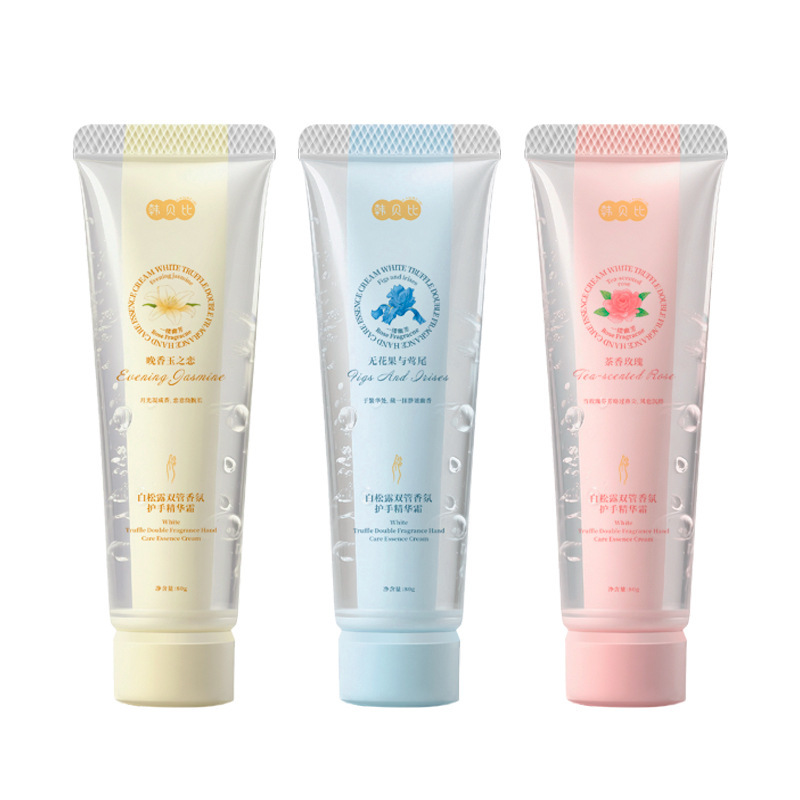 Hanbei Nicotinamida Dual Tube Fragrance Hand Cream Hidratación Refrescante Fácil de Absorber No Grassy Hand Cream
