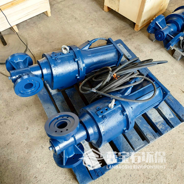 水下低速推流器整体 QDT潜水低速推流器 QJB污水推送器蓝宝石环保