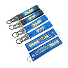 跨境热销OHLINS改装品牌刺绣电脑绣花车缝钥匙扣手腕带绳防丢失