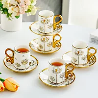 Роскошная элегантная маленькая кофейная красная (черная) чая, чайная чашка, подарочная коробка в подарочной коробке, набор, европейский стиль, стиль легкой роскоши