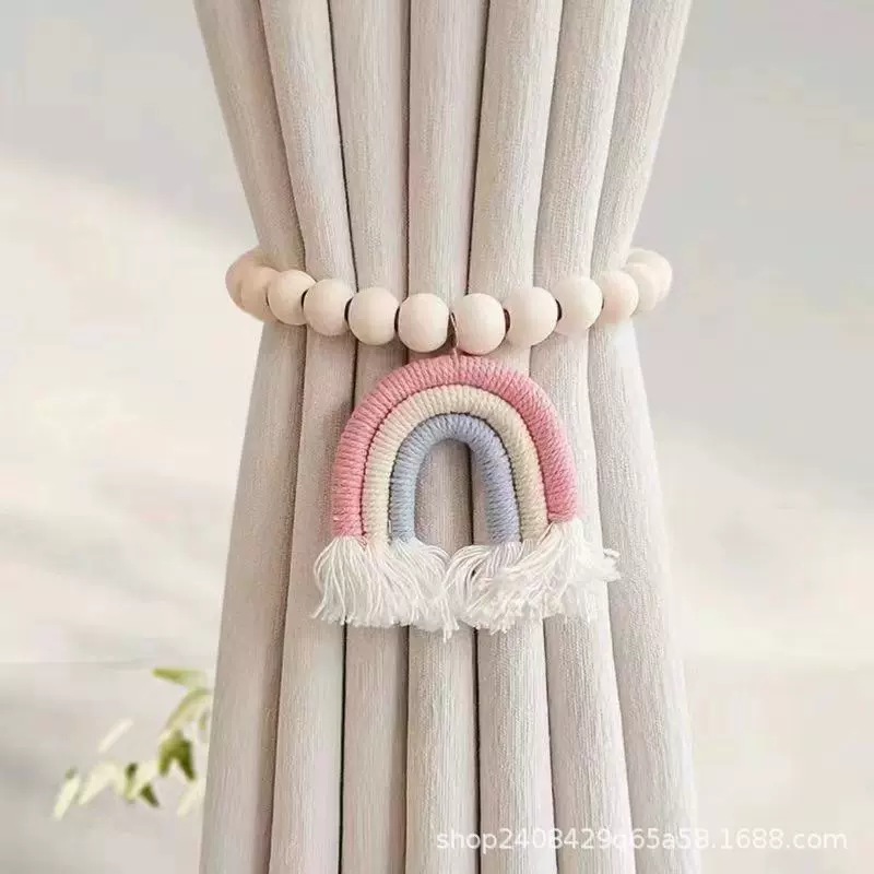 厂家批发彩虹磁吸绑带 轻奢窗帘扣免安装窗帘配件跨境货源