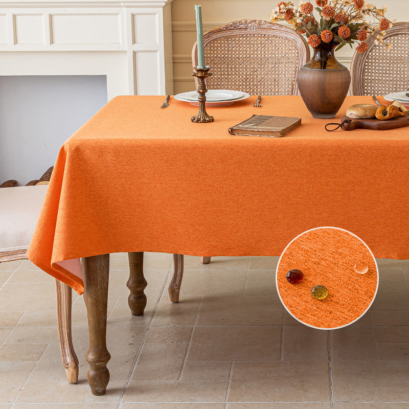 algodón tela de mesa impermeable sin lavado lujo ligero alta sensación rectangular tela de mesa de mesa antideslizante tela de mesa a prueba de polvo