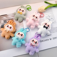 可爱卡通胸针挂饰毛绒公仔兔子玩偶情侣书包挂件饰品配饰批发