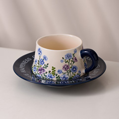 オリジナルレトロ风カーネーションコーヒーカップ皿ギフトボックスセット中古风カフェカップ皿オープンイベントプレゼント