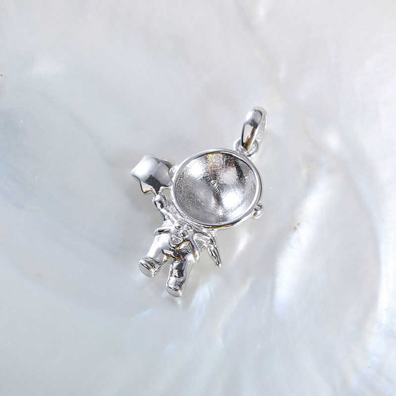 Astronaut Pendant Necklace S925 Sterling Silver Space Jewellery_voghion.com