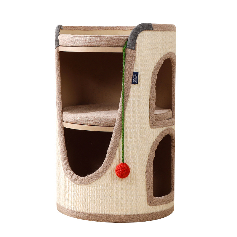 Nueva casa para gatos, marco de escalada para gatos de verano, cubo de sisal integrado para árbol para gatos, suministros para la casa de gatos, cubo de gato simple para gatos