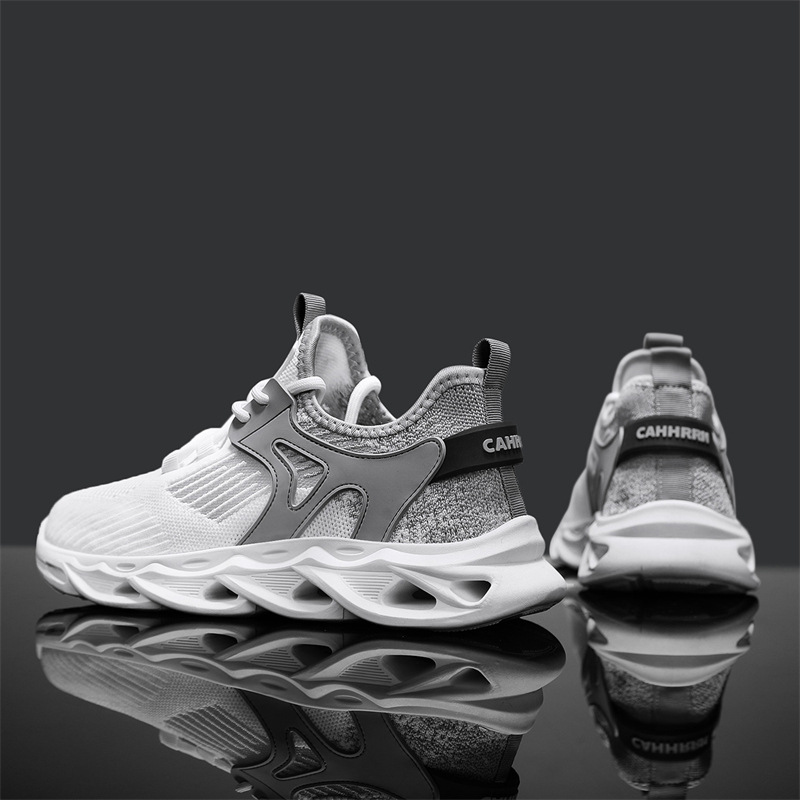 Se puede usar en cuatro estaciones, cómodo, casual, versátil, todos los días, zapatos de hombre de estilo deportivo de plataforma a juego con pies de tejido volador de nuevo estilo para hombres