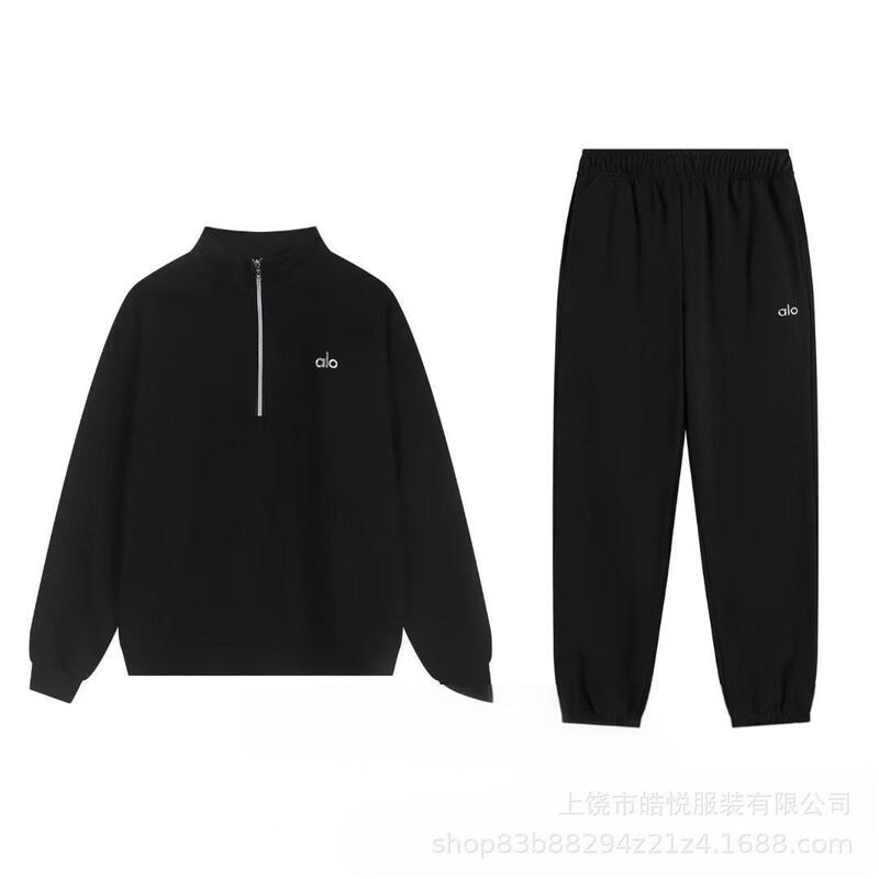26 Cross-border New AL Autumn/Winter Sports Hooded Sweatshirt with Headband and Logo, Loose Fit Unisex Sweatshirt Set