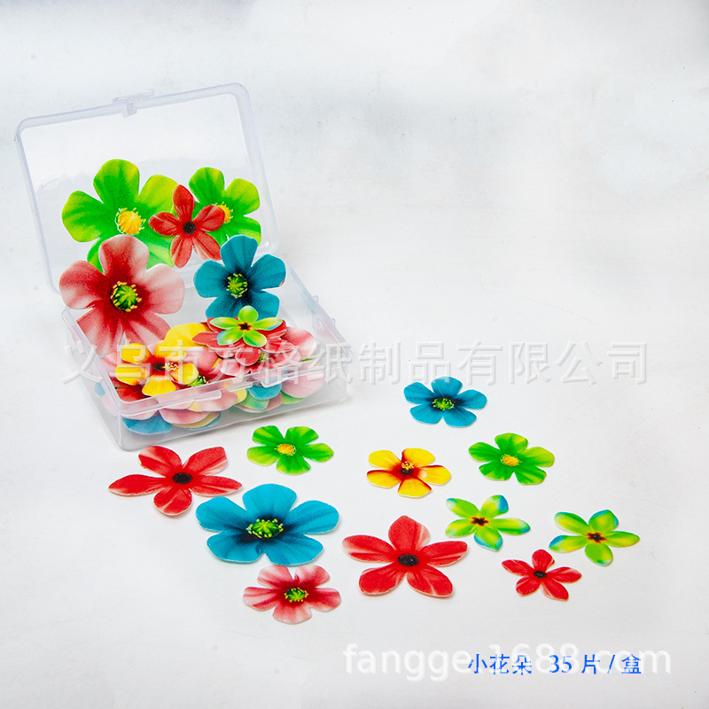 찹쌀 종이; 찹쌀 꽃 35개; 웨이퍼 종이