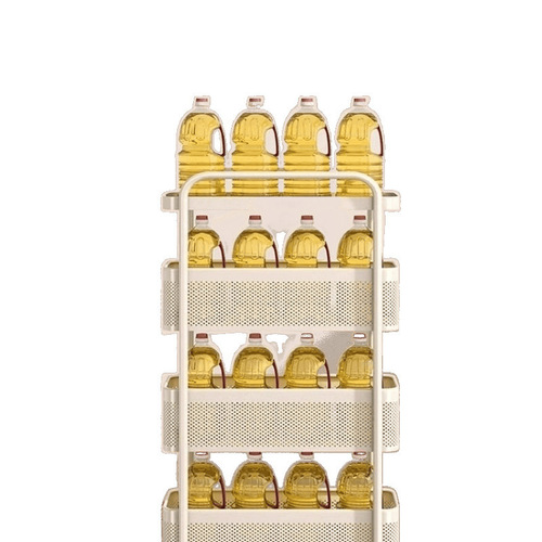Multi-layer shelf narrow slot cabinet kitchen shelf floor refrigerator small cart bathroom sliding storage cabinet