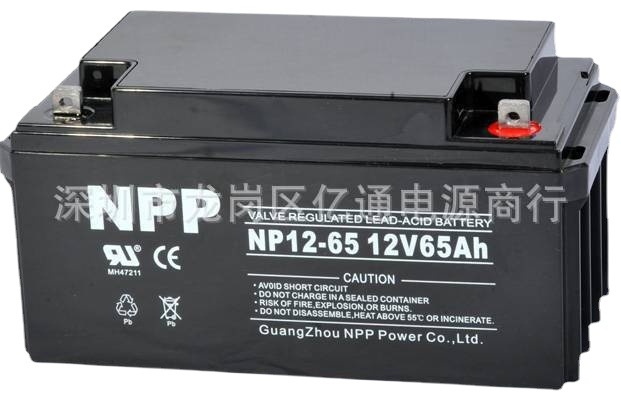 太阳能NPP电池NP65-12 耐普12V65AH储能胶体蓄电池 UPS电源专用