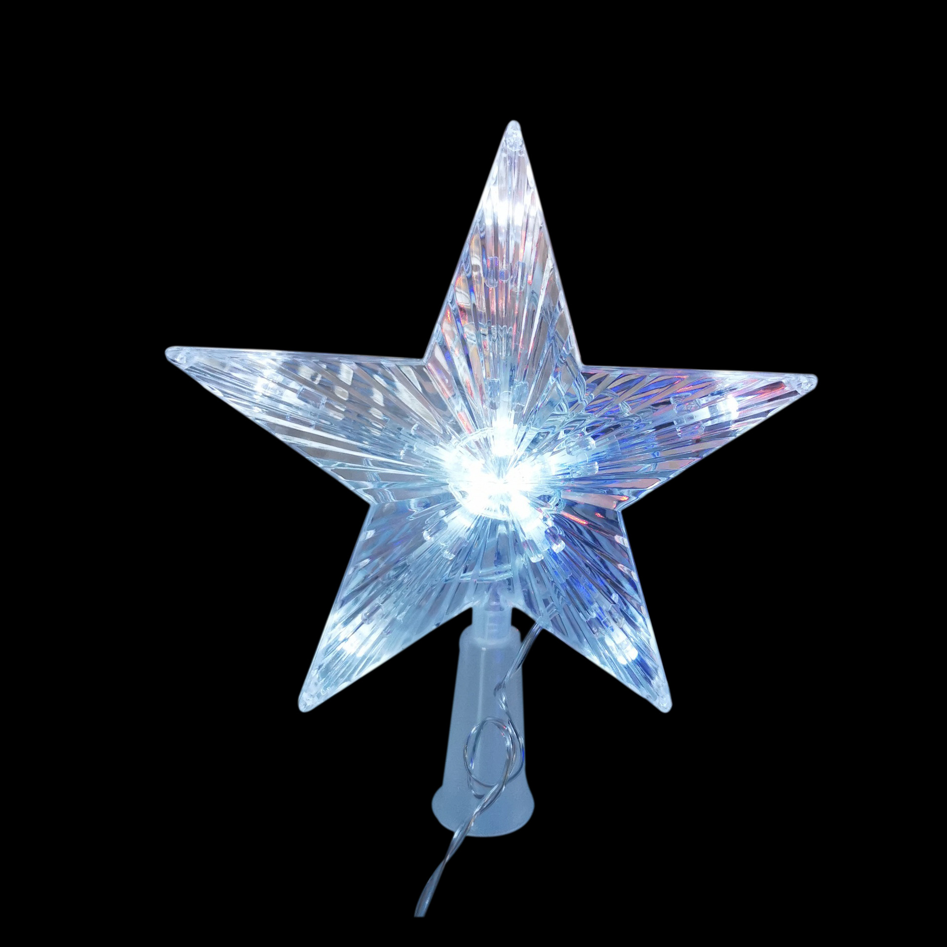 Lámpara de pentaco transfronteriza LED árbol de Navidad iluminación de estrella LED decoración de caja de baterías de pentaco