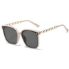 Summer advanced brand sunglasses, chain, 2023 years, high-end, fitted, European style, internet celebrity, sun protection