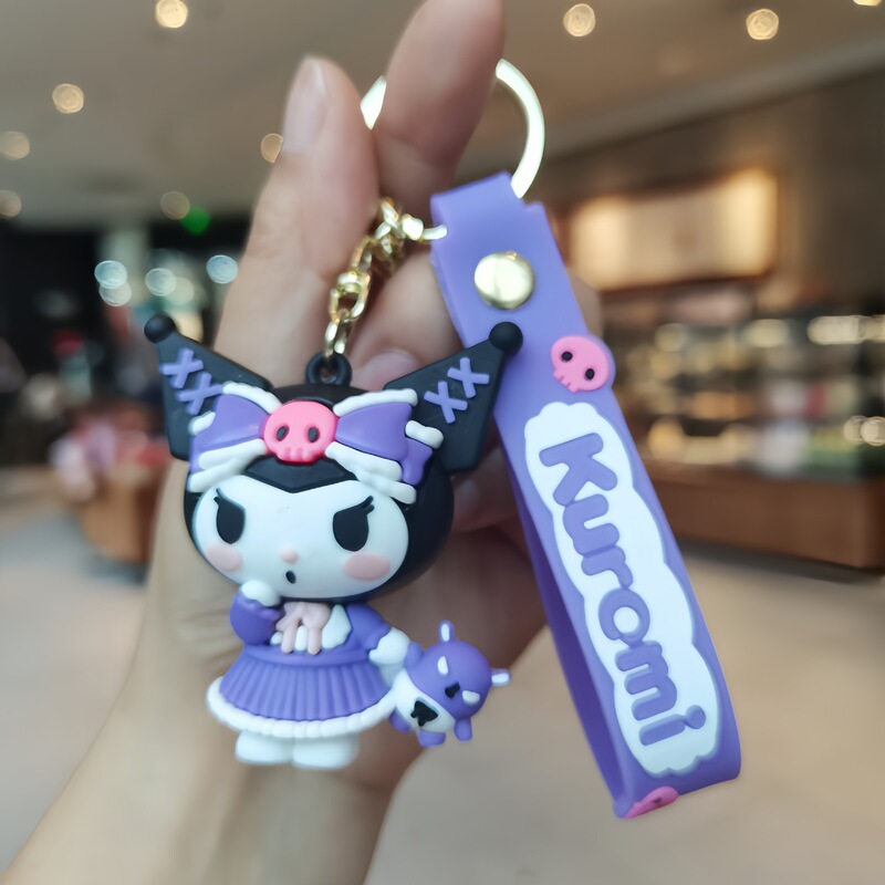 クリエイティブ漫画女装クロミキーホルダーかわいいカップルスクールバッグ車のキーチェーンアクセサリーブラインドボックス小さなギフト|undefined