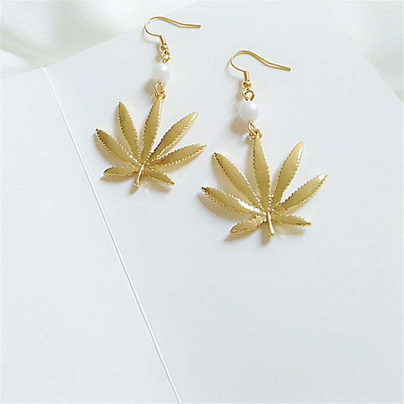 1 Pair Fashion Leaf Alloy Plating Women's Drop Earrings display picture 4