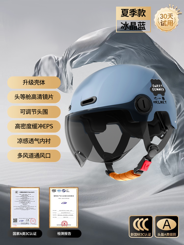 Auto Parts and Accessories – Motuoche Women's Summer UV - new-national-standard-a-class-3c-ice-crystal-blue-sunscreen-short-lens