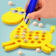 Exercise life hand daily action training for kindergarten children Montessori teaching aids animal shape non-woven felt