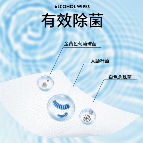 75-degree large pack alcohol wipes for children, household cleaning and disinfection, disposable wipes, wholesale factory