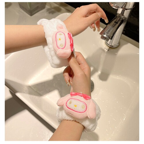 Cartoon puppy plush face wash wrist strap waterproof to cuffs and anti-moisture artifact wash sports hair tie cute hair accessories