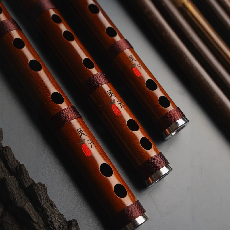 (popular coffee line) stainless steel craft boutique handmade big lacquer flute high-grade examination professional flute