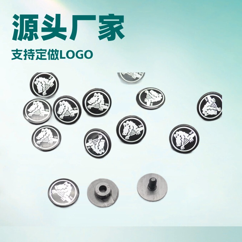 Crocs Shoe Buckle Two-In-One Fixed Buckle Garden Shoe Buckle Mother-In-Law Snap Hole Shoe Accessories Printed Male and Female Buckle