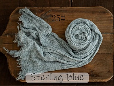 Toalla de gasa recién nacido niños fotografía elástico envoltura de tela bebé fotografía tela plisada seersucker envoltura de tela