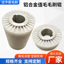 铝合金值毛毛刷辊 铝合金清扫尼龙铜丝钢丝剑麻马毛羊毛滚筒刷圆