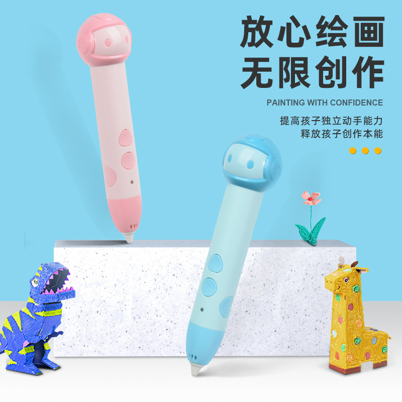 Suministro directo de fábrica de los niños de baja temperatura 3d pluma de impresión 3D cepillo tridimensional de los niños graffiti pluma 3d regalo de los niños 3d pluma