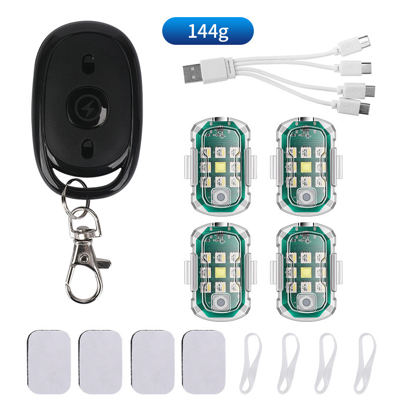 3-button remote control (4 lights and 1 remote control)