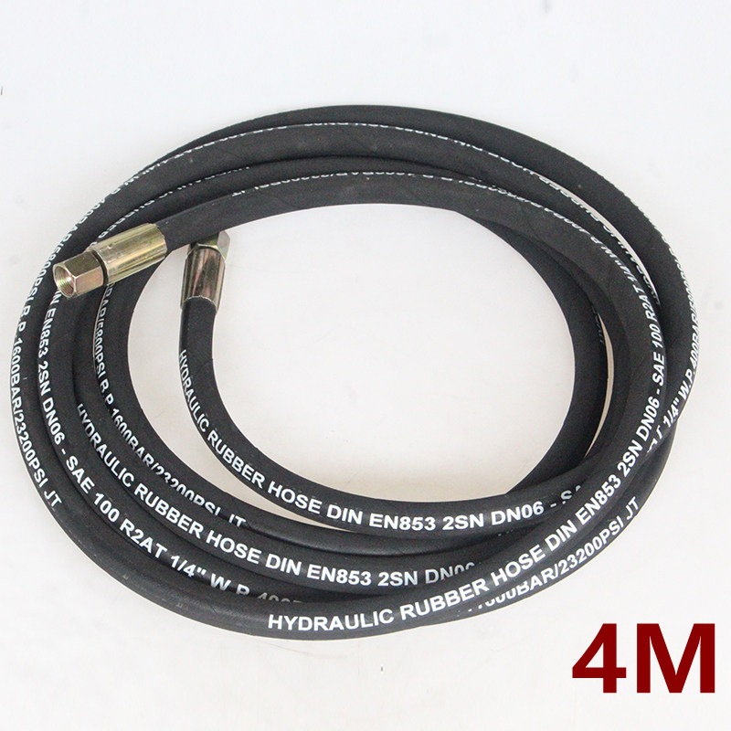 Tubo de engrase para máquina neumática, manguera de alta presión para pistola de engrase, manguera de alambre de acero de doble capa para inyector de engrase 4m/6m.