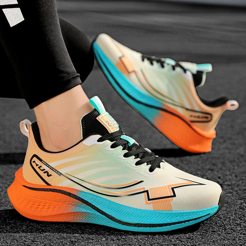 Comercio exterior 48 zapatos de corrida de carbono de cuero para hombres zapatos deportivos de maratón profesional zapatos de entrenamiento físico para estudiantes