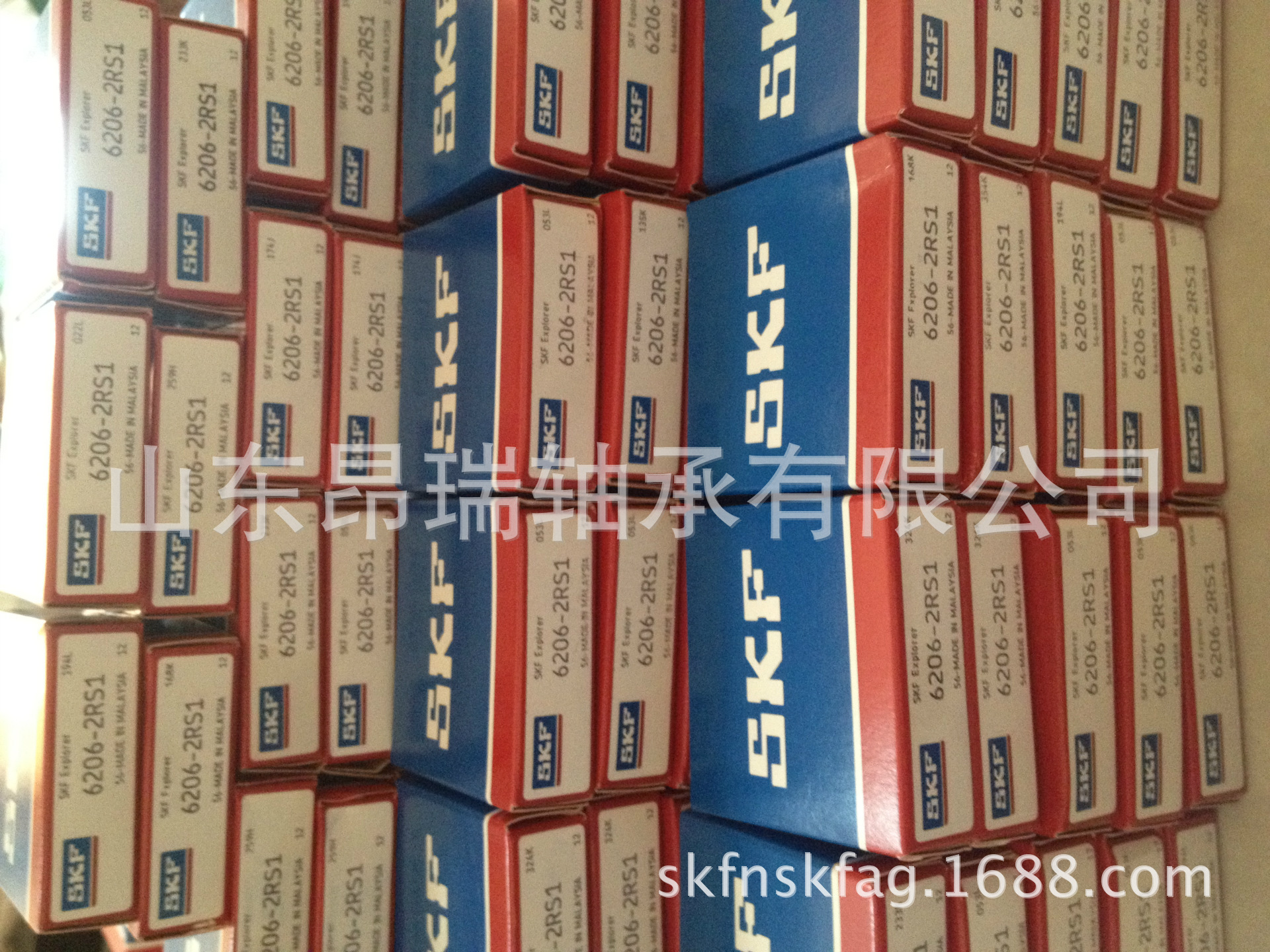 瑞典SKF 6206-2RS1深沟球轴承6207-2Z/C3高温轴承钢