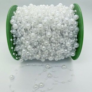 Rice pearl string fishing line beads imitation beads wholesale wedding hand stick flower decoration postage home