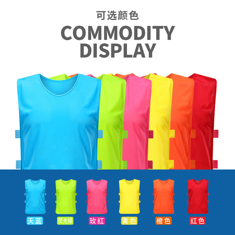 Wholesale Children's Soccer and Basketball Training Vests, Mesh Adult Team Number Vests, Advertising Vests