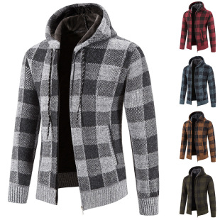 Amazon Velvet Thickened Sweater Winter Explosions Sweater Large Size Casual Sports Top Hooded Cardigan Jacket