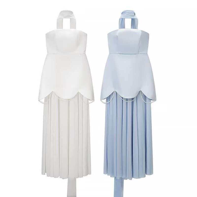 Za Cross-Border European and American Foreign Trade Women's Clothing Aliexpress Hot-Selling Spring Fashion Patchwork Mesh Long Dress