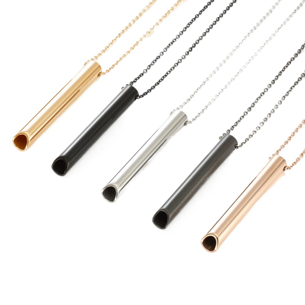 Zibi трансграничное персонализированное трехмерное ожерелье респиратора со смещением и декомпрессией из нержавеющей стали регулируемое ожерелье с дыхательным свистком