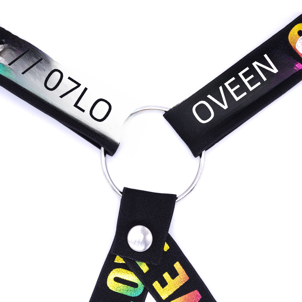 Male chastity lock auxiliary belt three-way wide restraint pull chastity lock CB lock fixing belt elastic elastic ring is large