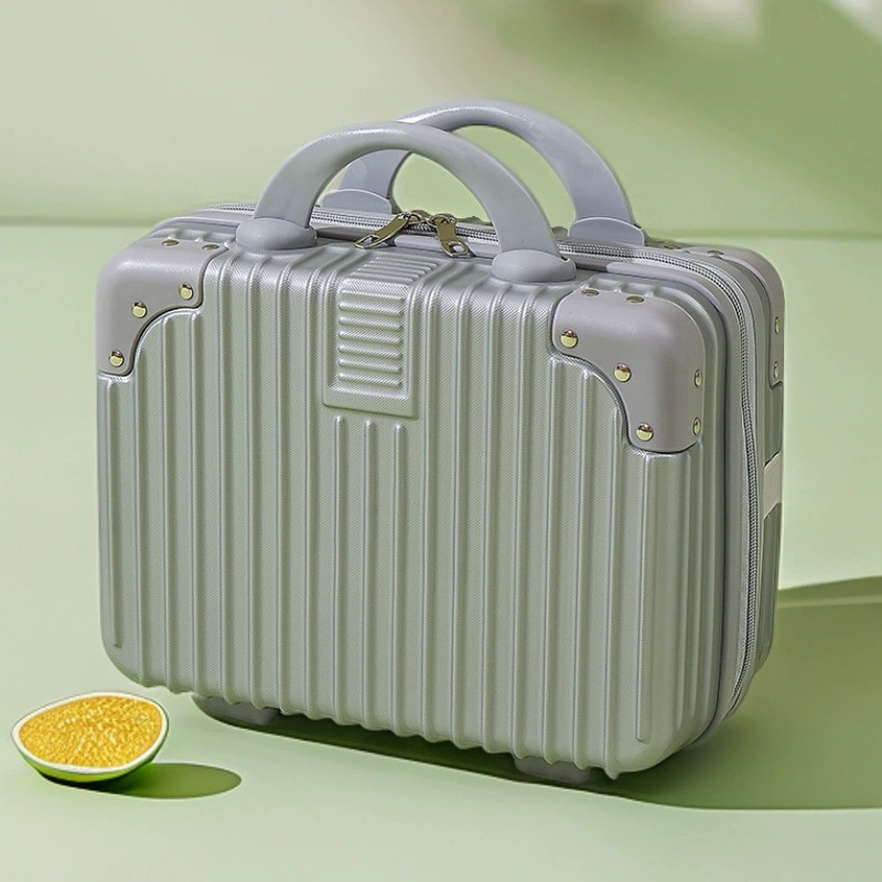 Mini Handheld Suitcase Makeup Box, 14″ & 16″, Lightweight Password Lock, Multi-Color