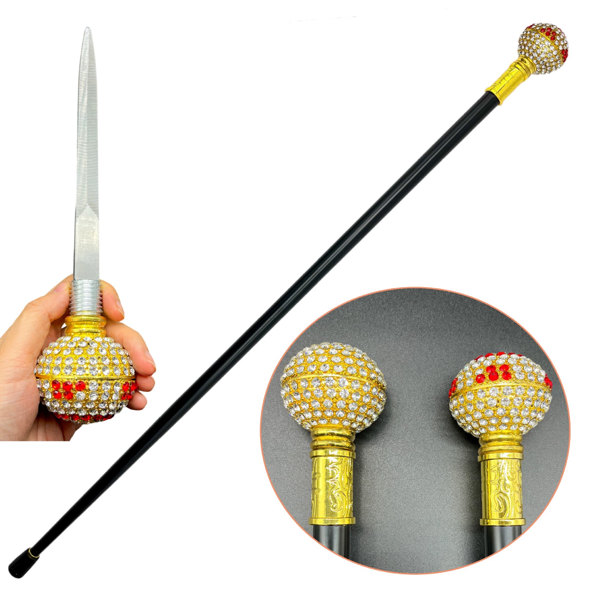 Сплав джентльменский скипетр британская роскошь с острием меча дрель мяч трость аксессуары для одежды косплей реквизит скипетр