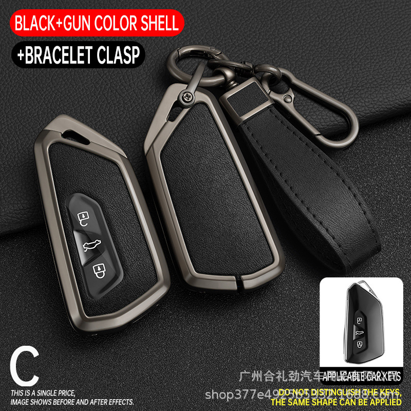 E 스타일 건 블랙 싱글 쉘 + 핸드 로프 버클