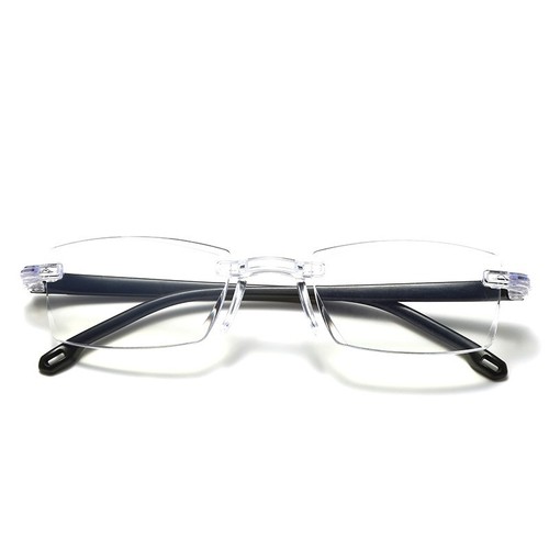 Fancy Frameless Reading Glasses with Blue Light Protection for Men and Women, Diamond-Edge Reading Glasses for Street Vending, Direct Manufacturer Source