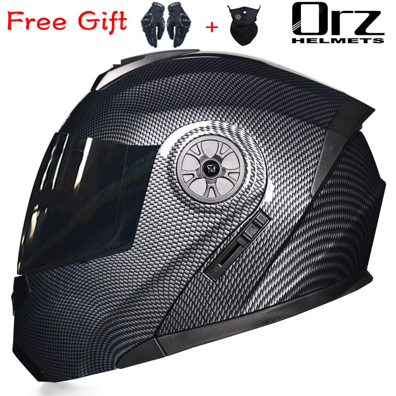 ORZ Casco de coche eléctrico Casco completo gris para hombres y mujeres Casco completo Casco pequeño Casco de cuatro estaciones Casco completo sin motocicleta