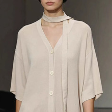 ���R�d���Q����Ů�b��Women's casual loose knit cardigan dress