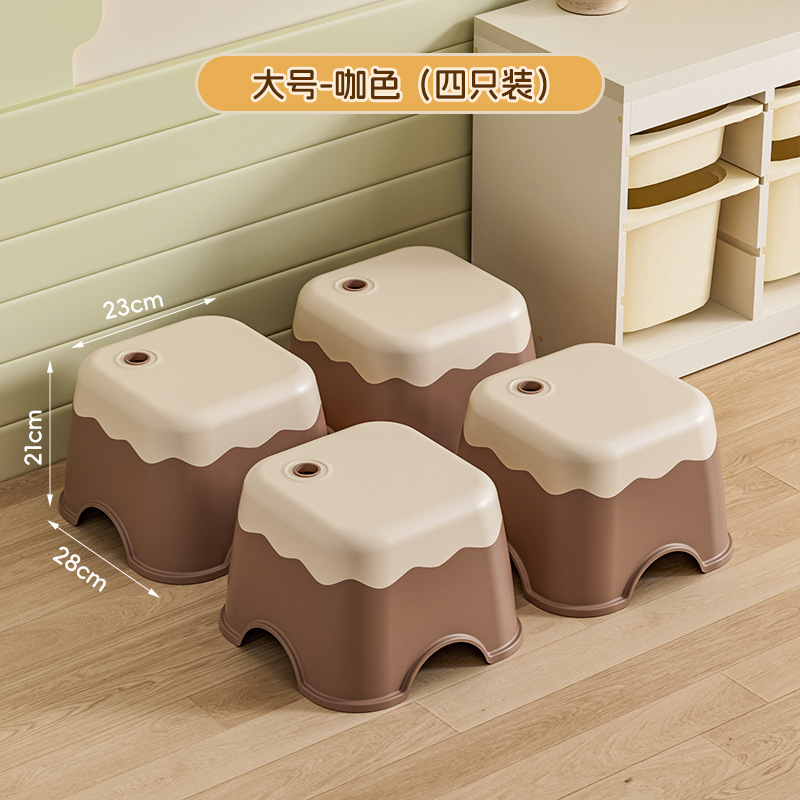 厚みのある子供用小さなスツール、家庭用低スツール、プラスチック製の靴交換用ベンチ、赤ちゃんのかわいくて丈夫で耐久性のある幼稚園の椅子|undefined