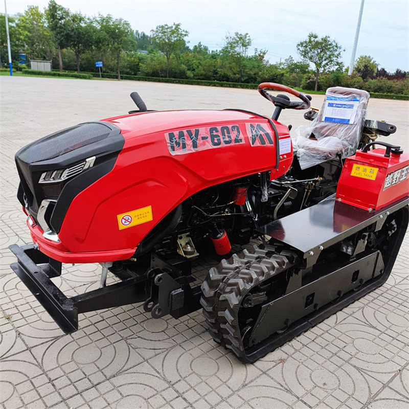 新款四驱微耕机 水旱两用履带式旋耕机 多功能柴油耕地拖拉机