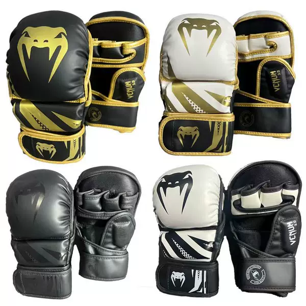 Bread-shaped half-finger boxing, Sanda, Taekwondo gloves for men and women, MMA, adult and children's professional fighting training gloves