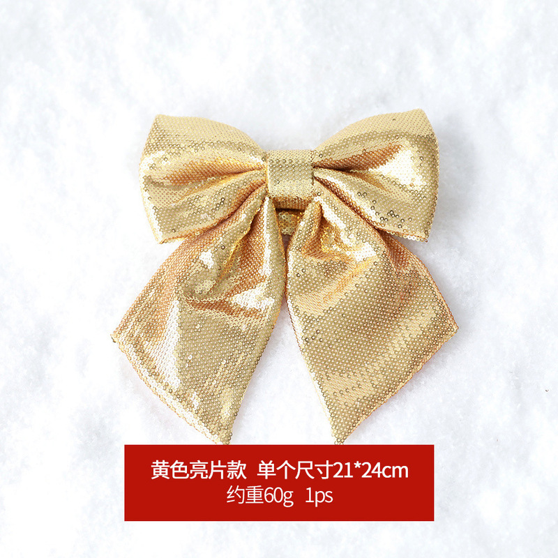 クリスマスの装飾品のスパンコールの大きい蝶結びは卸売りできます。|undefined