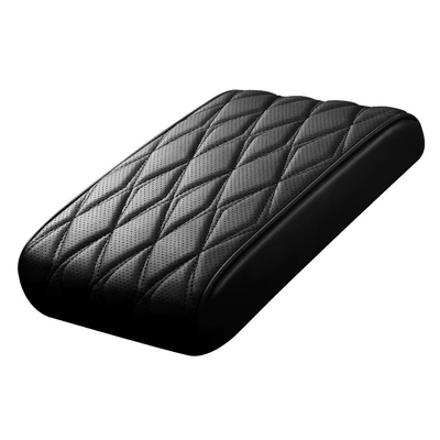 Armrest box pad: Lingxing Rhombus Perforated Leather