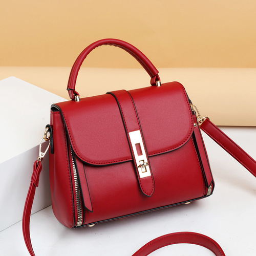 Bags for women  new retro fashion shoulder bag soft leather middle-aged portable crossbody bag ladies bag wholesale trend